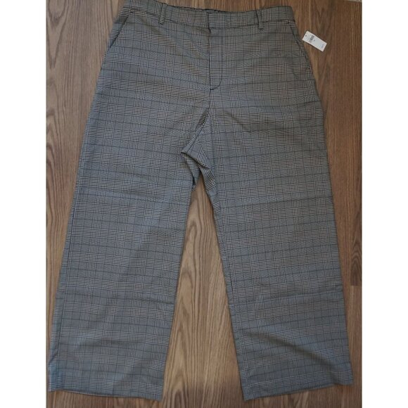 Gap Recycled Easy Plaid Wide-Leg Trousers, Size 18 | NWT - Picture 4 of 16